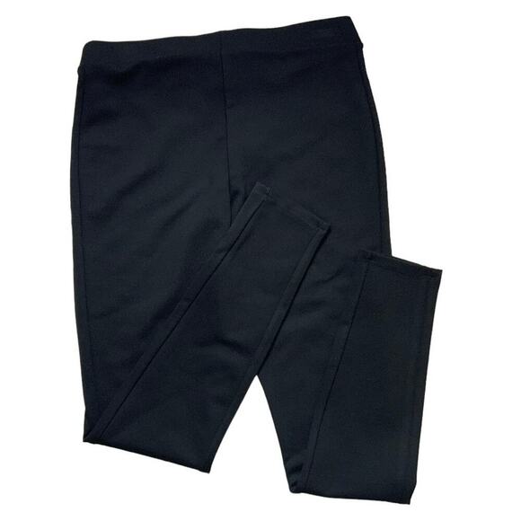 Joan Vass High Rise Pants Womens Medium Skinny Leg Stretch Black Trouser NWT - Picture 8 of 10